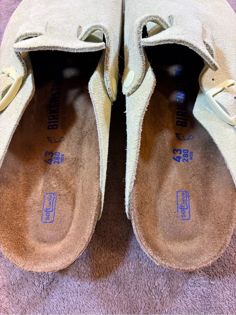 Birkenstock Boston Clog Slip On Light Mint Green Size 43/10-10.5